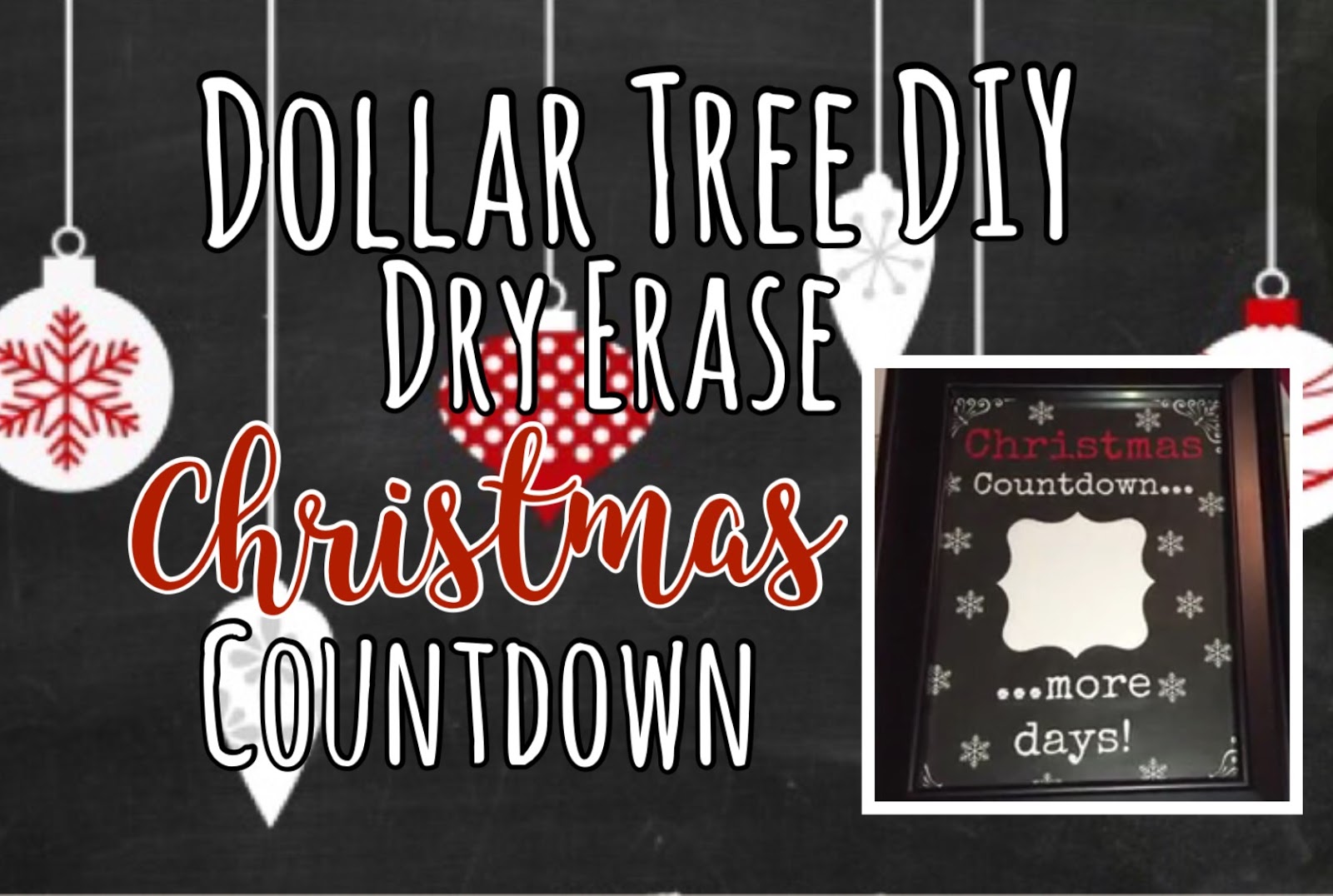 Dollar Tree DIY Christmas Countdown Dry Erase Board {The Green Notebook}
