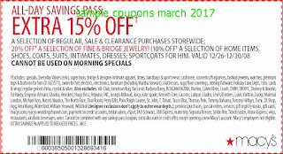free Macy's coupons march 2017 free Macy's coupons march 2017