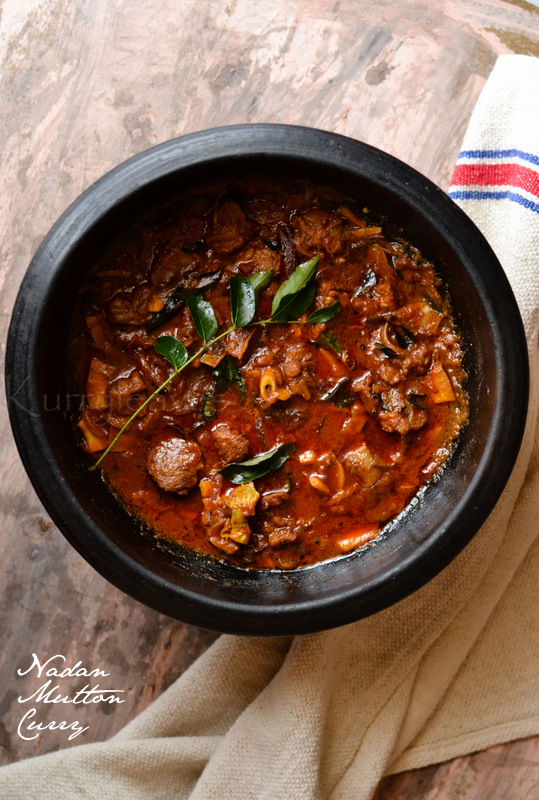 Nadan Mutton Curry Kerala Style Mutton Curry Step by Step Recipe