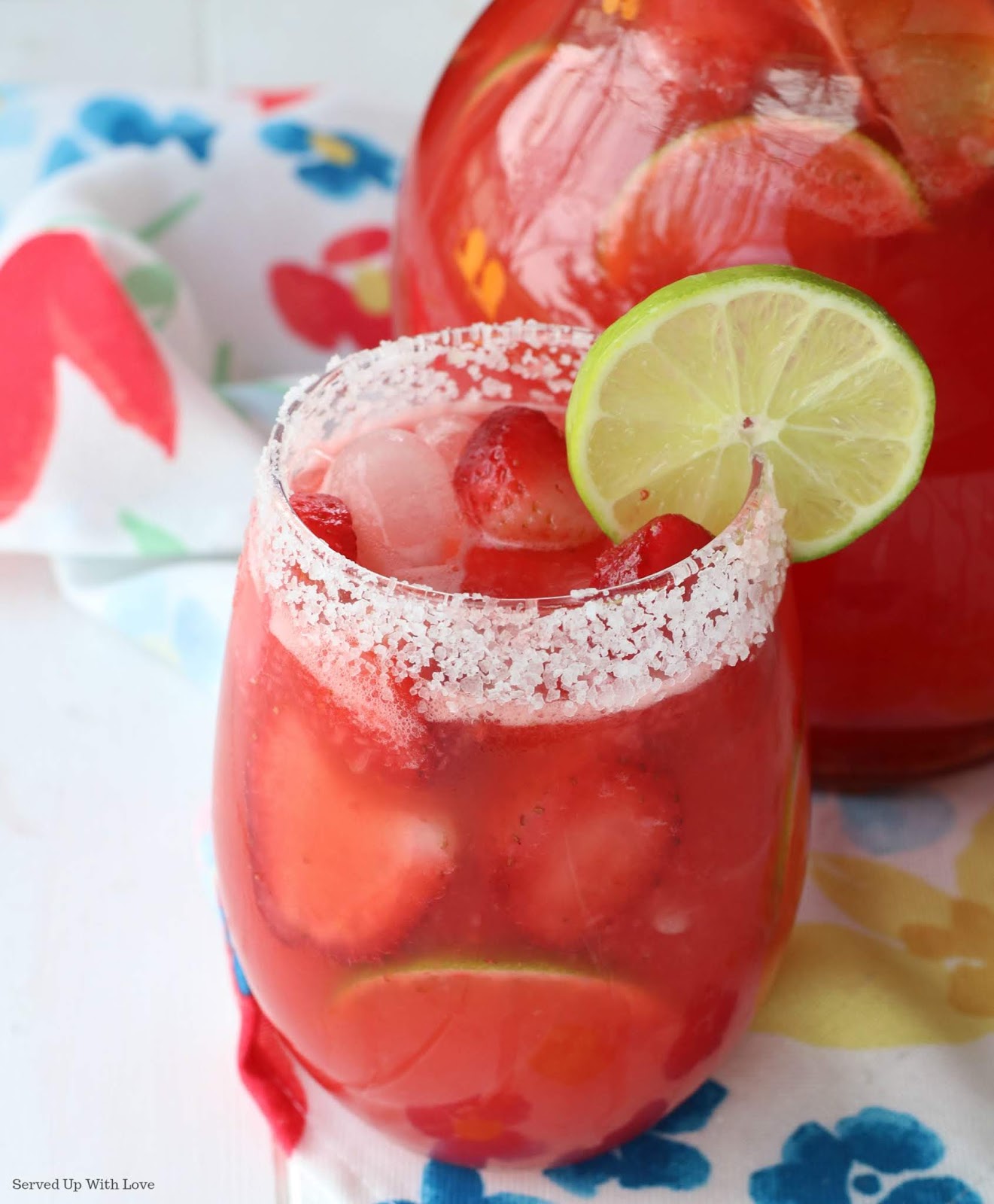 Strawberry Margarita Punch Served Up With Love