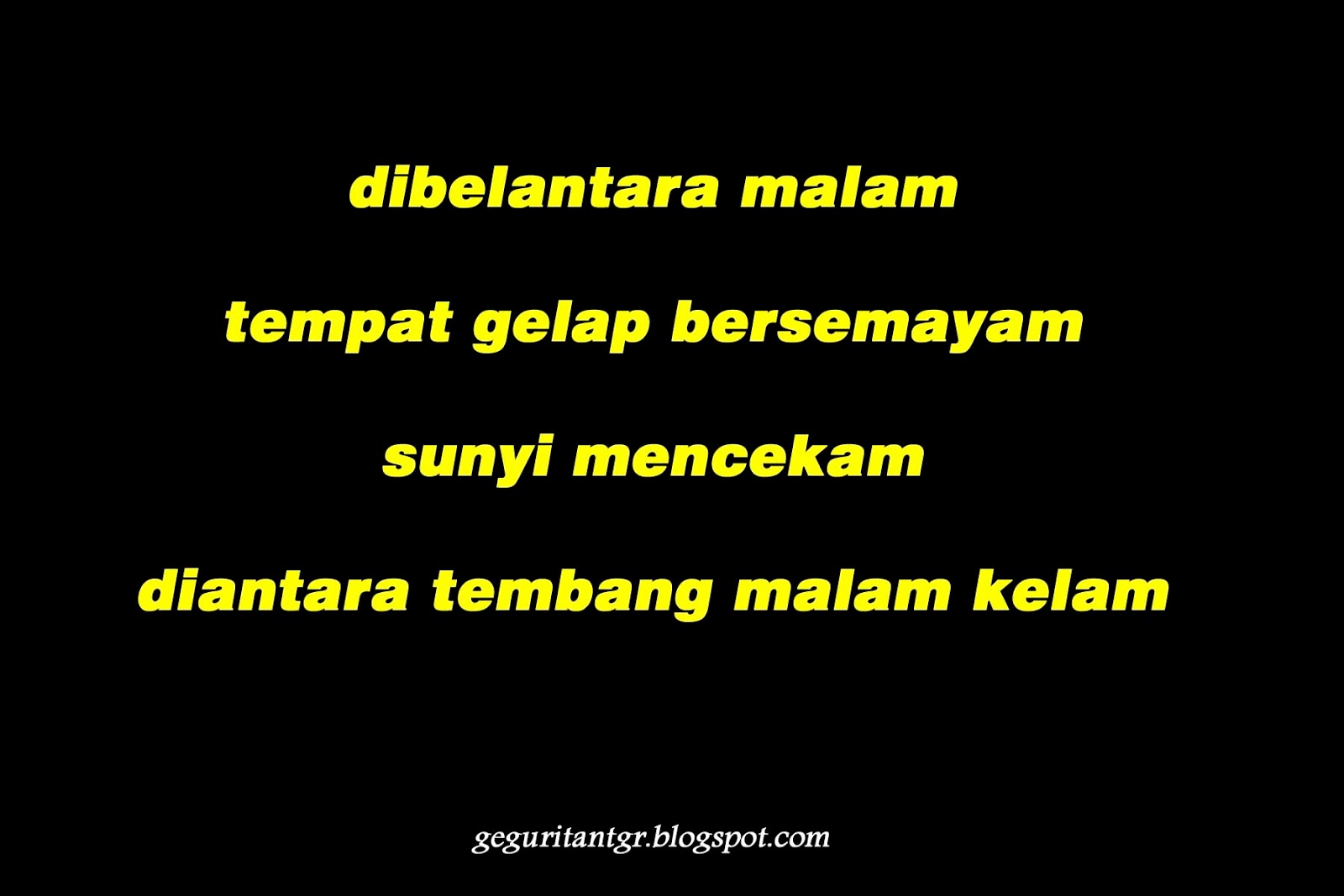 Puisi Ttg Gelap - 1001 Kumpulan Puisi Terbaik