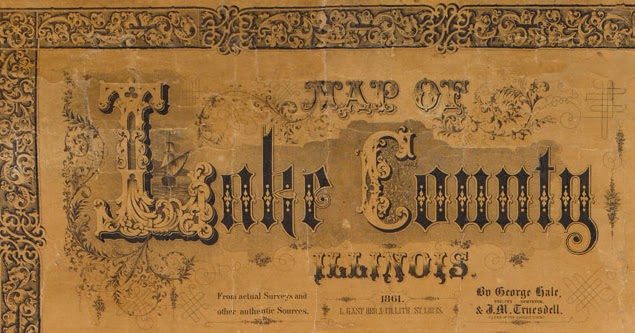Lake County, Illinois History: 1861 Map of Lake County, Illinois