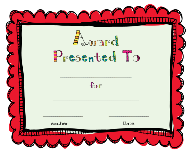 Free End Of Year Award Templates