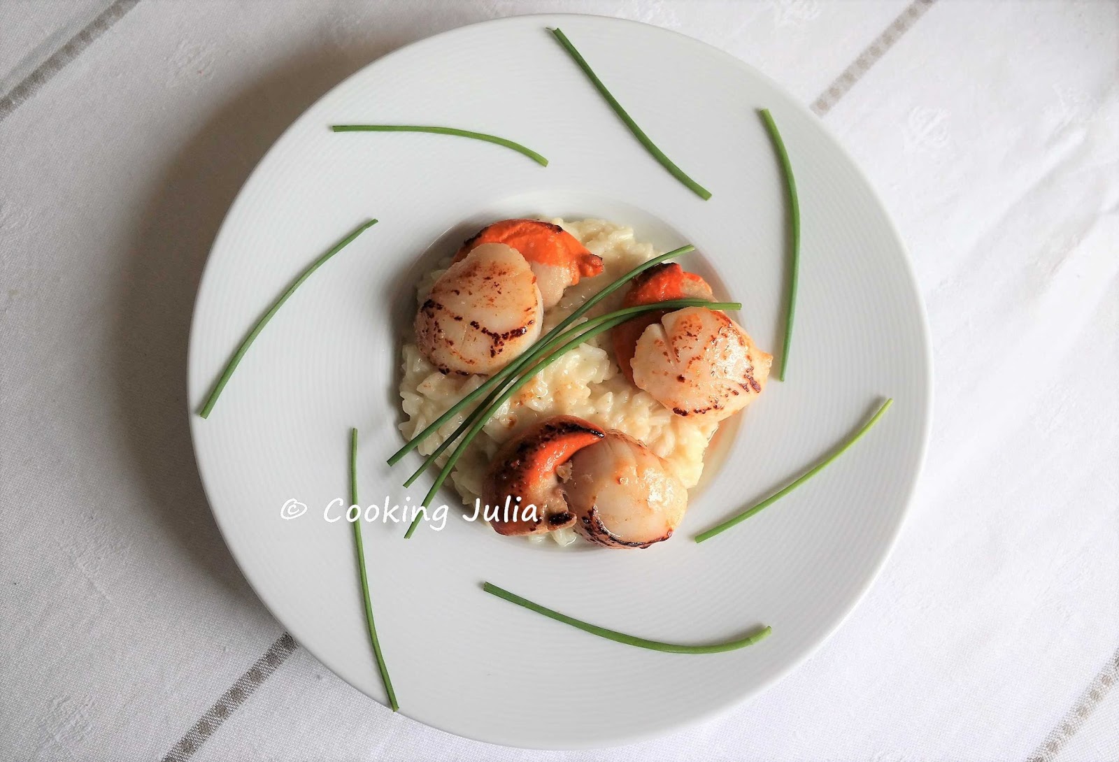 Cooking Julia Risotto Cremeux Au Parmesan Et Saint Jacques