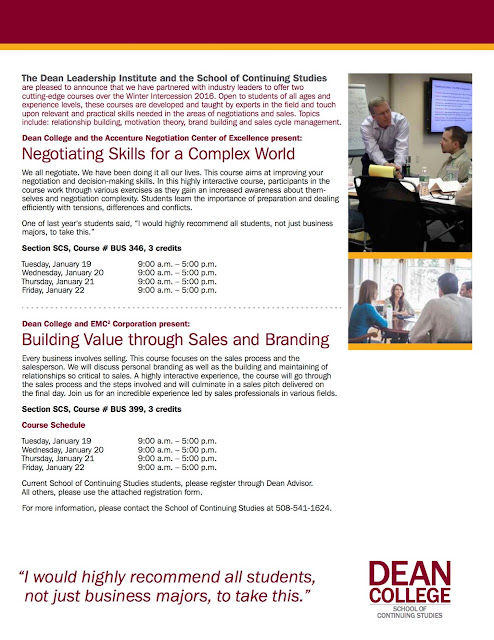 Dean Leadership Institute and the School of Continuing Studies have set their Winter Intersession classes