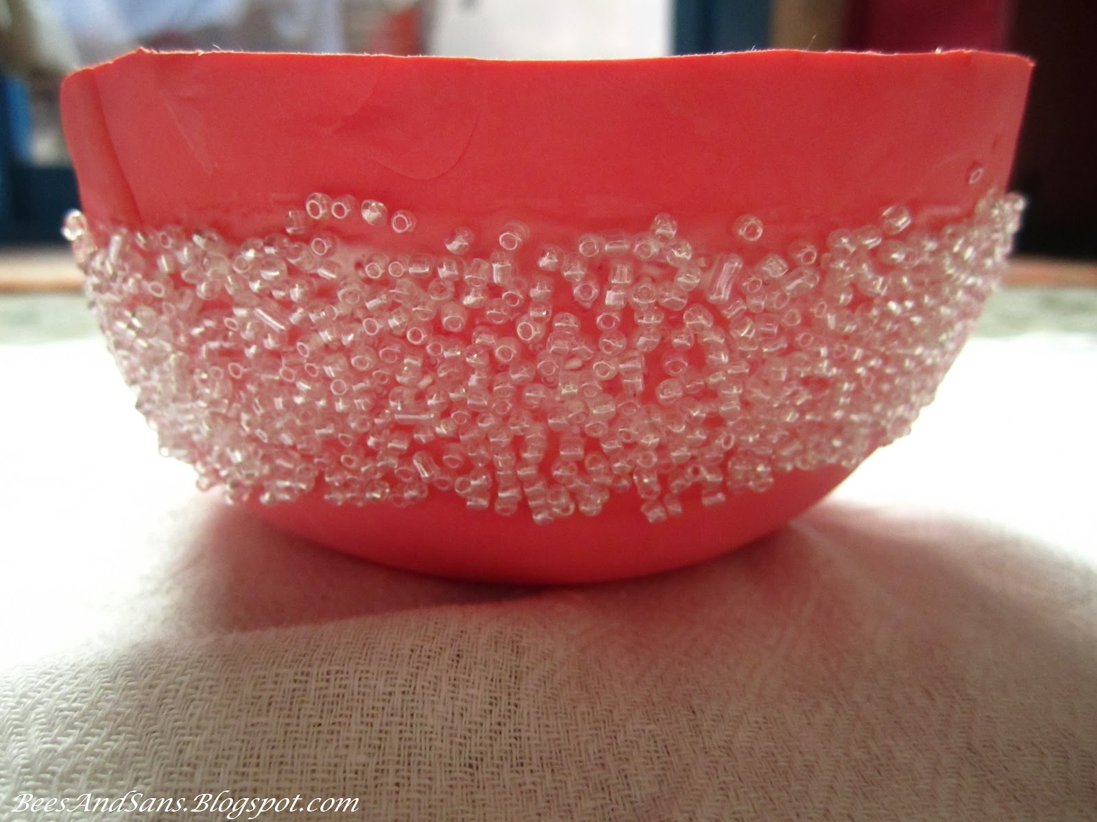 Bee's And San's DIY AirDry Clay Bowl with Beads