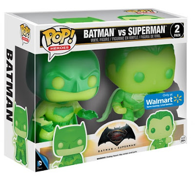 Walmart Exclusive Kryptonite Green Glow in the Dark Batman v Superman: Dawn of Justice Pop! Heroes Box Set by Funko