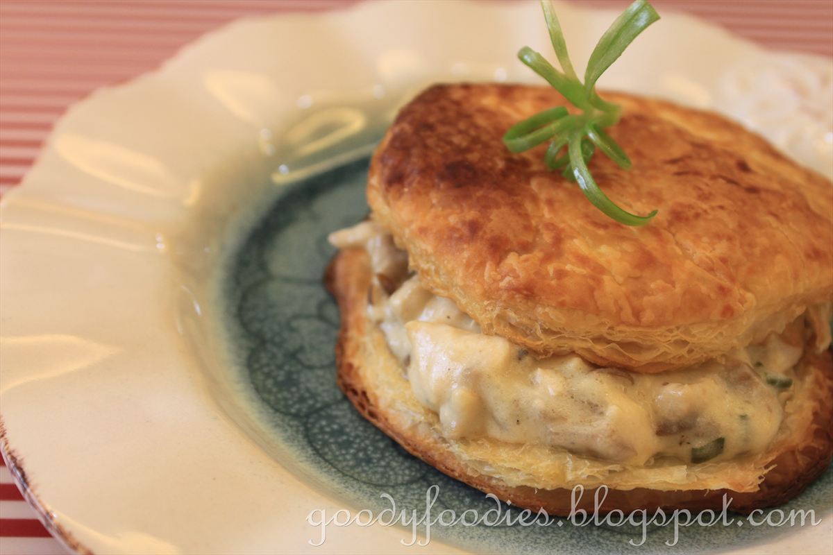 GoodyFoodies Recipe Chicken and Mushroom VolAuVents