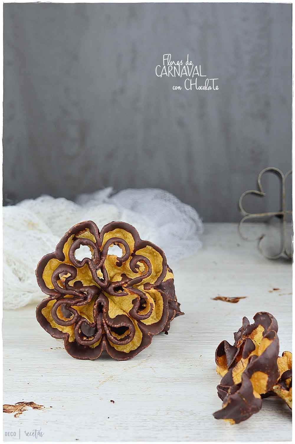 Flores de carnaval con chocolate | DECORECETAS