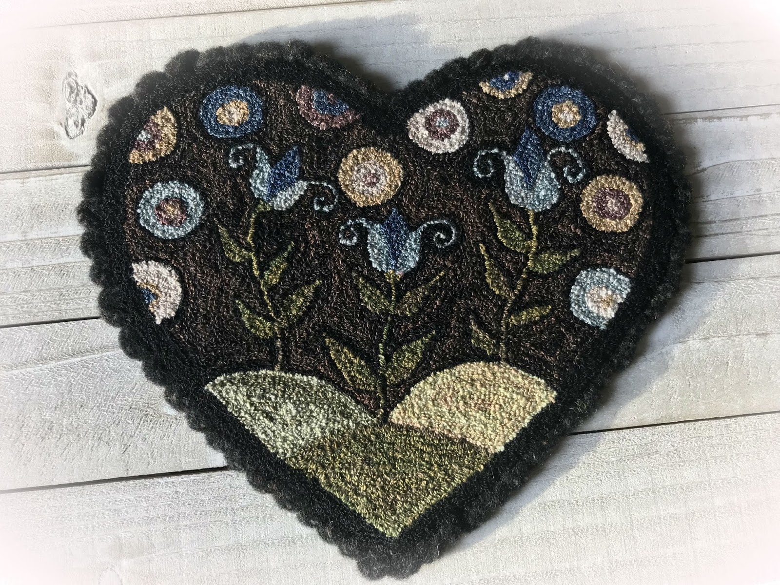 Brush Creek Needleworks Tulip & Pennies Heart
