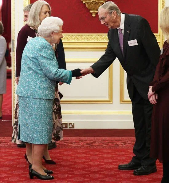 Queen Elizabeth II, as Patron of Cruse Bereavement Care, attended a reception held at St James's Palace in London