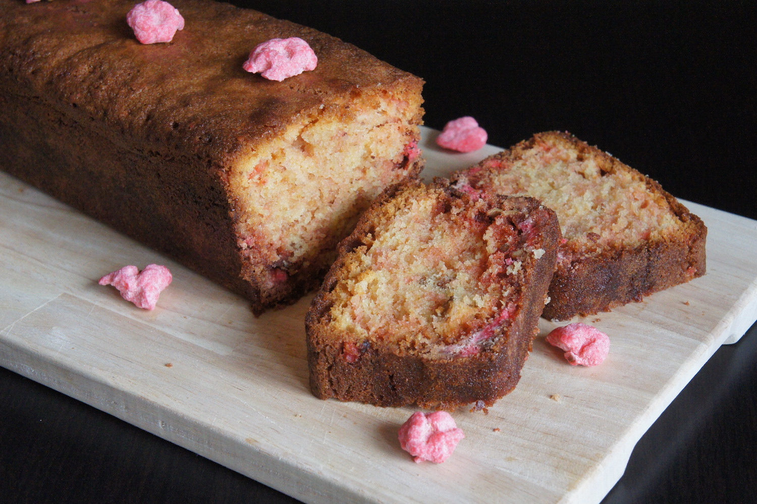 Cake aux pralines roses