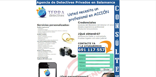 detectives privados Salamanca landing page