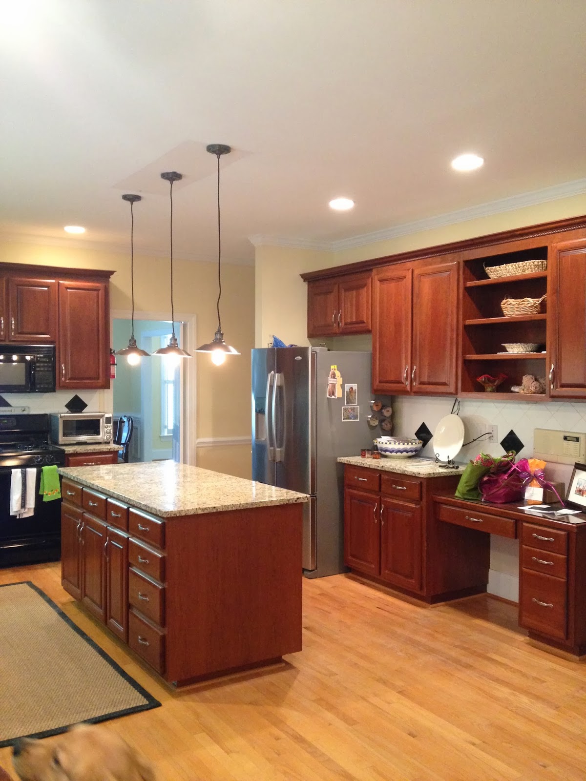 Classic Annie. Kitchen Lighting Before and After