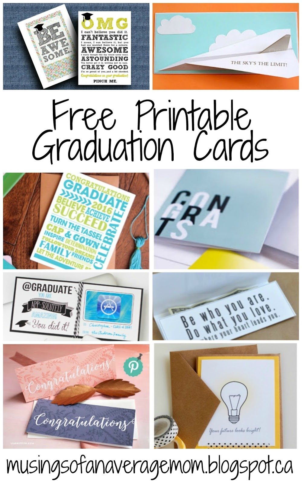 Totally Free Printable Graduation Cards