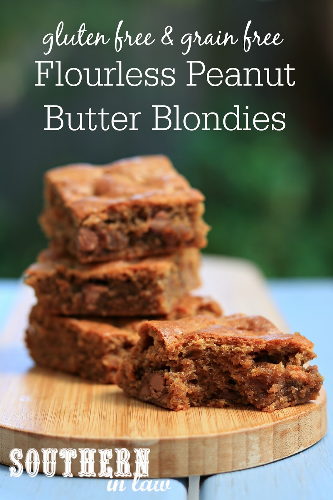 Southern In Law Recipe Easy Flourless Peanut Butter Blondies (Gluten Free!)