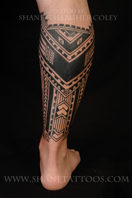 SHANE TATTOOS: Polynesian/Samoan Calf Tattoo