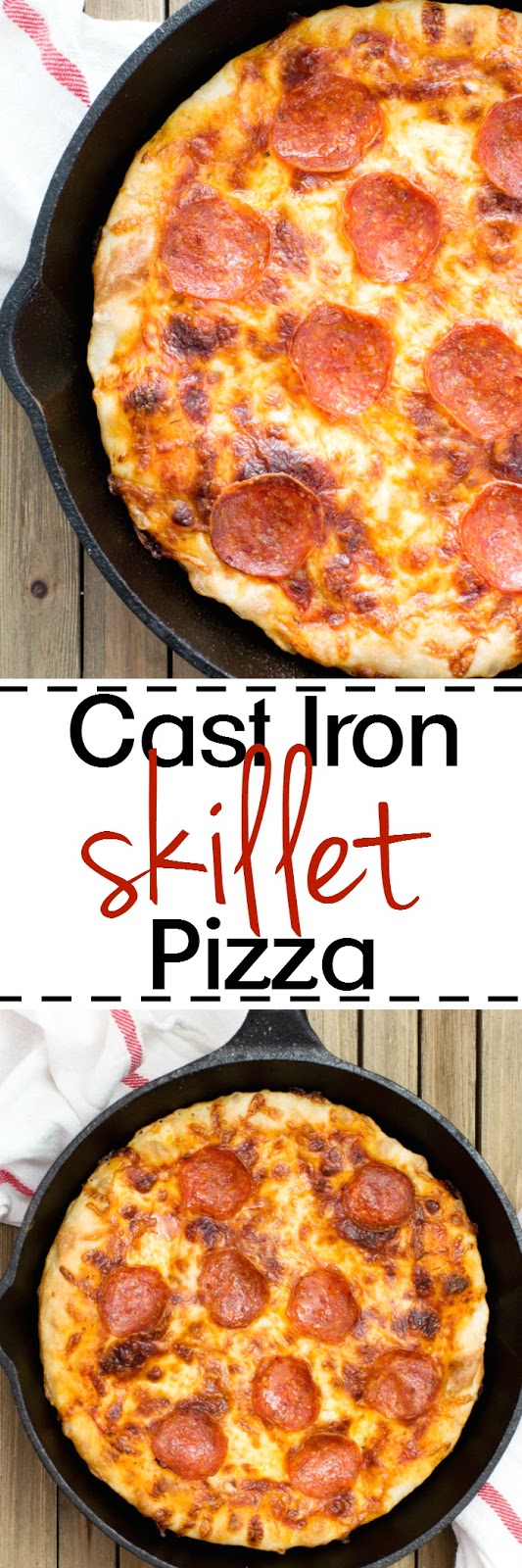 Cast Iron Skillet Pizza Cooking on the Front Burner