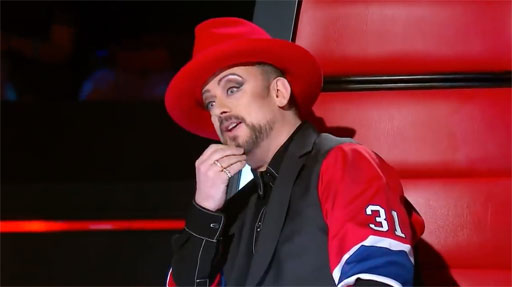 Boy George stormed off the set of The Voice Australia after a contestant answered a question by the pop star.