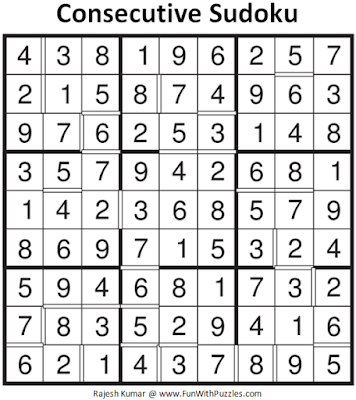 Answer of Consecutive Sudoku (Fun With Sudoku #103)