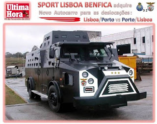 Autocarro do Benfica - Segurança maxima