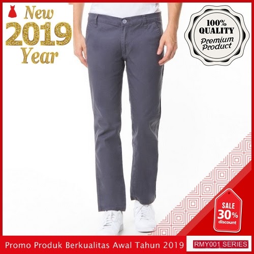 RMY254R33 Raf Celana Chinos Panjang Keren Pria Abu BMGShop