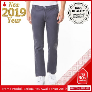 RMY254R33 Raf Celana Chinos Panjang Keren Pria Abu BMGShop
