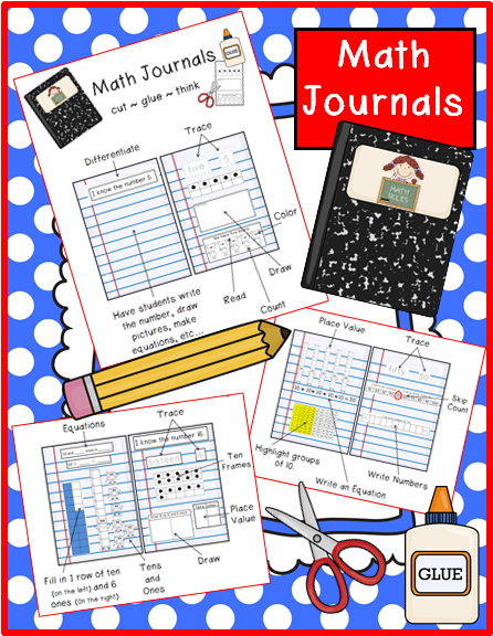 http://www.teacherspayteachers.com/Product/Math-Journals-Primary-1-10-teen-numbers-and-decade-numbers-1041458