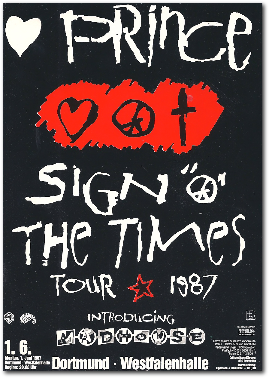 Biblioadonis Prince Postcard Sign Of The Times Tour 1987