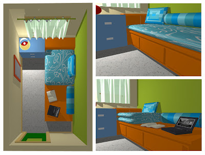 Desain Kamar Tidur Sempit