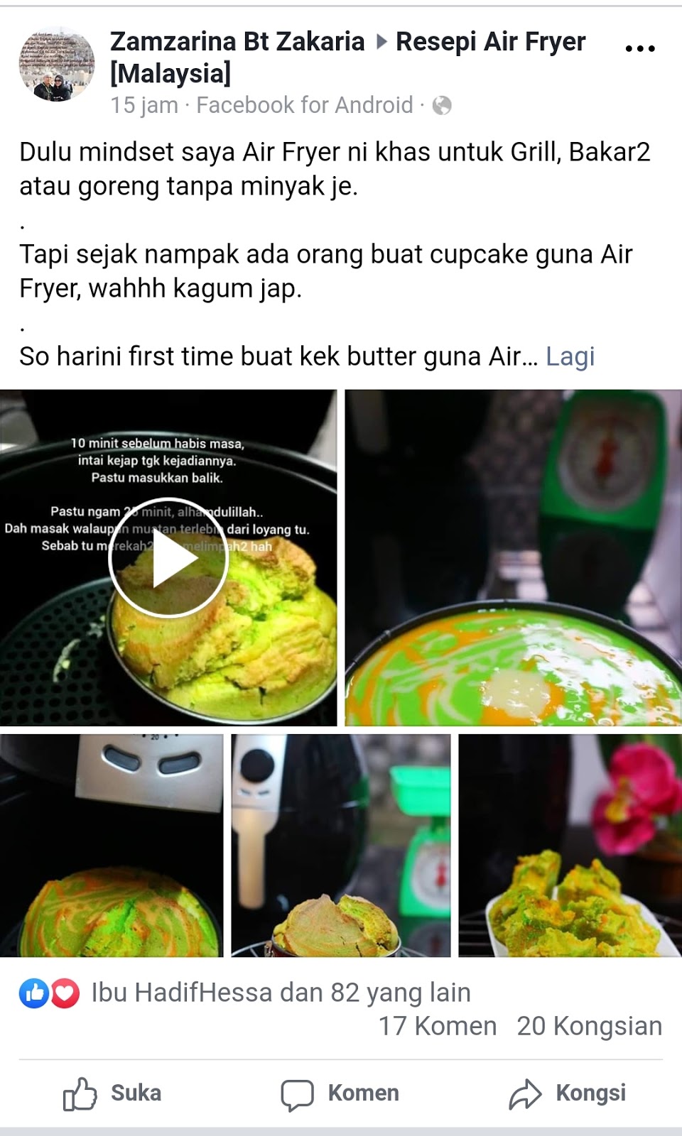 Damia Aleesya Damia Ayyunie Daim Muslim Kek Butter Air Fryer