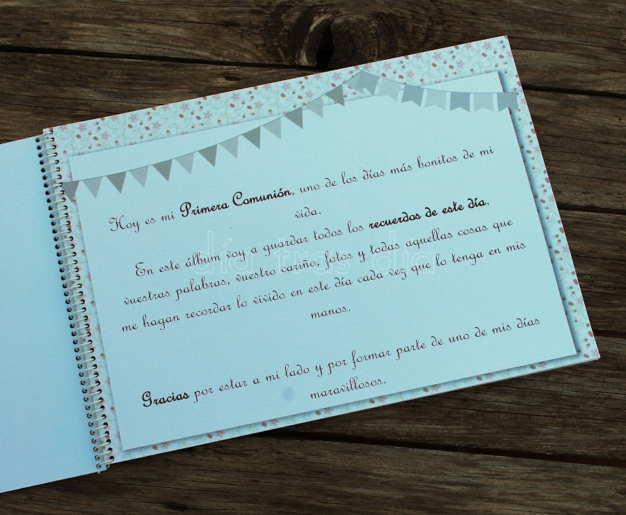 Libro de firmas Primera Comunión