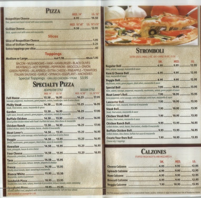 Caruso's Italian Restaurant & Pizzeria Menu
