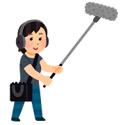 音声スタッフのイラスト（テレビ）