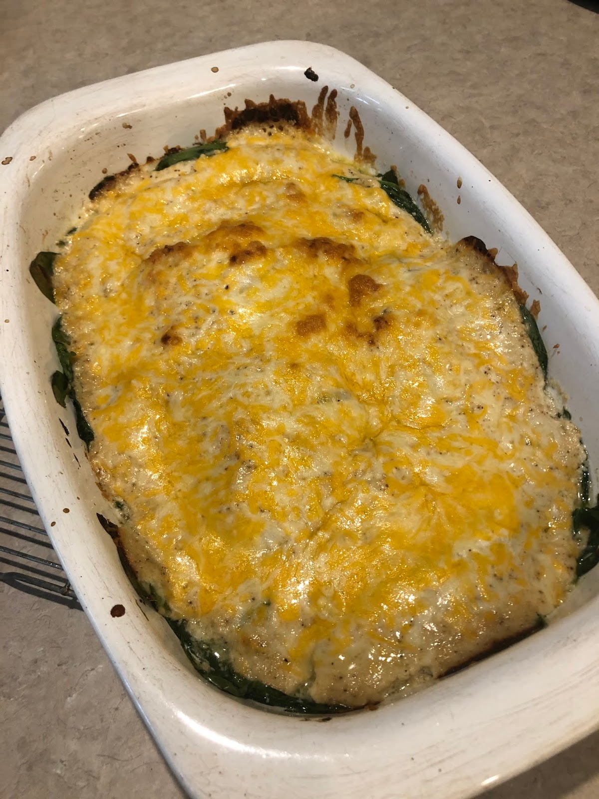 The Life and Times of Wendy Hue: Creamy Baked Tilapia Spinach