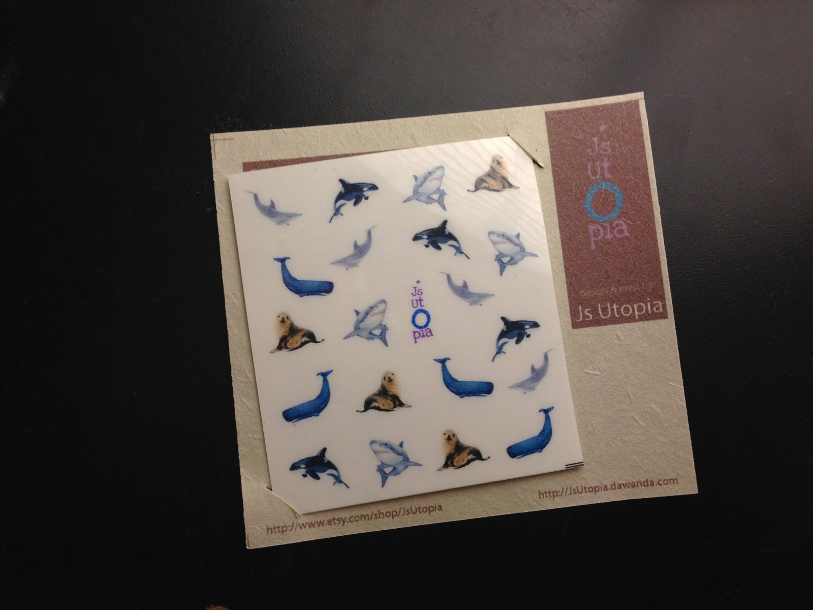 Instant Milk Killer Whale nail tattoos