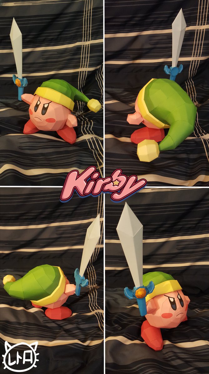 Kirby's Dream Land Sword Kirby Papercraft Papercraft Paradise