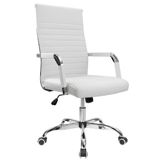 Modern design white office chair nice lines