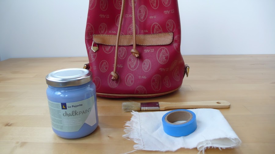 Materiales renueva un bolso de cuero con chalk paint