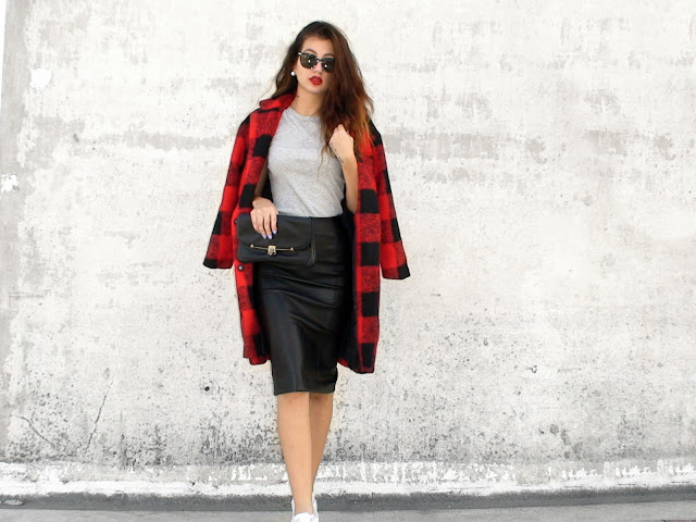 winter red outfit ideas fashion street style