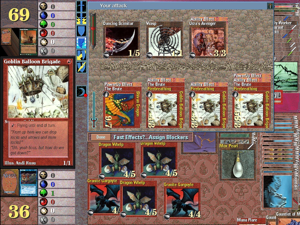 The Best Games Ever Magic the Gathering Red Cards Screenshot