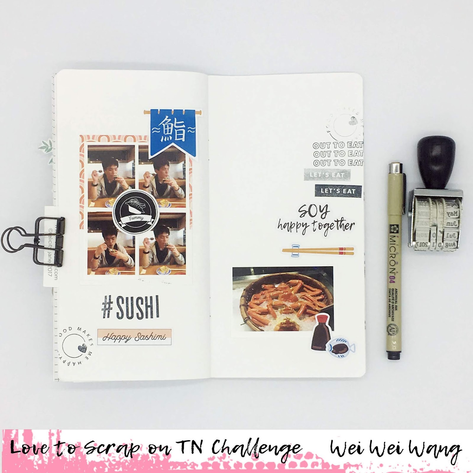 Wei Wei S Crafting Garden Love To Scrap On Traveler S Notebook Challenge 10 旅行者手帳挑戰 10