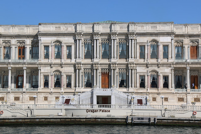 Ciragan Palace can be seen along Bosphorus Strait during 90 minutes Bosphorus Cruise Tour with Sehir Hatlari in Istanbul, Turkey Ciragan Palace can be seen along Bosphorus Strait during 90 minutes Bosphorus Cruise Tour with Sehir Hatlari in Istanbul, Turkey