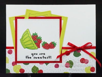 Heart's Delight Cards, Fruit Basket, Strawberries, Thanks, Occasions 2018, Stampin' Up!