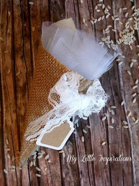 DIY Coni Portariso per Matrimonio in stile Rustico Romantico - lato - MLI