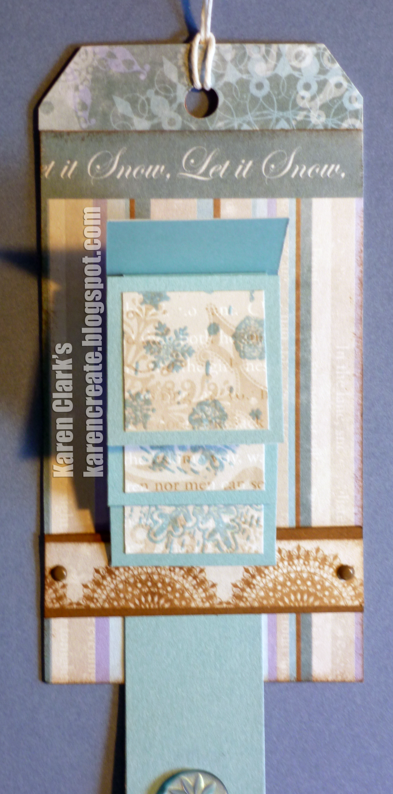 Waterfall Tag Pull Kare 'n Create: Winter Waterfall Gift Tag