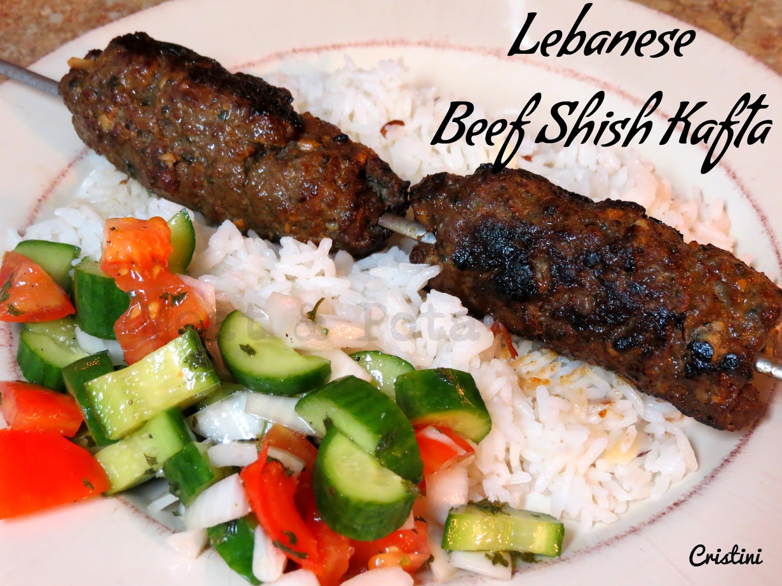 Lebanese Beef Shish Kafta (or Kofta)