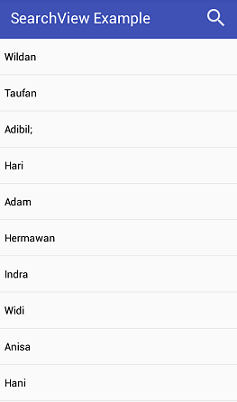 Screenshot_SearchView dengan ListView example1 Screenshot_SearchView dengan ListView example1