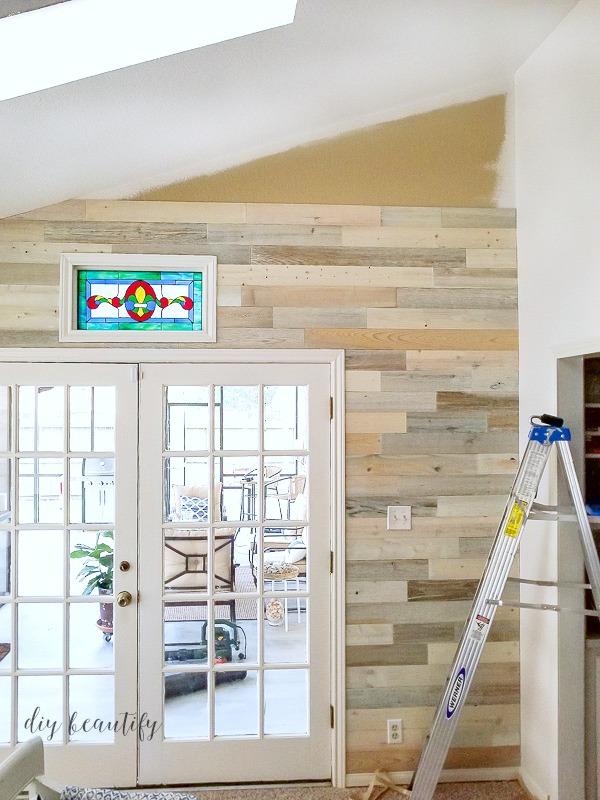 Reclaimed Wood Wall Installation DIY Beautify Creating Beauty at Home