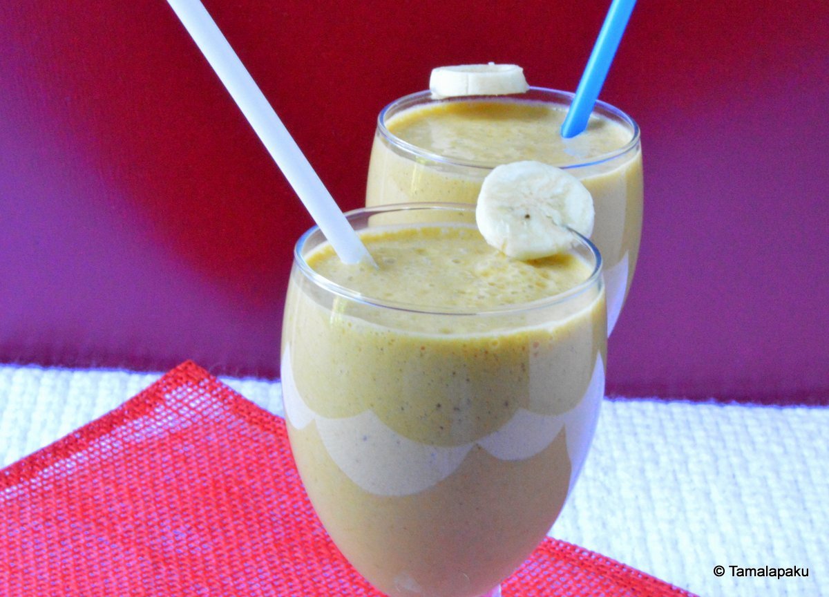 CarrotSpinach And Fruit Smoothie Tamalapaku